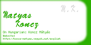 matyas koncz business card